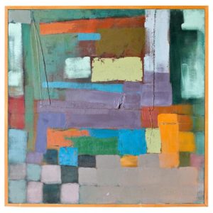 Mixed Media Abstract Painting by J. Van Dreal, 1993