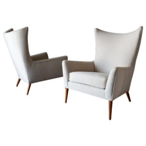 Pair of Paul McCobb Model 3015 Wingback Lounge Chairs, circa 1955
