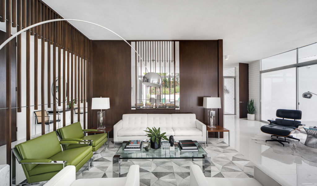 mid century modern living room