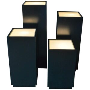 Vintage Illuminated Display Pedestals by Albright and Zimmerman, ca. 1984