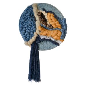 Vintage Wool Fiber Art Wall Hanging, ca. 1970