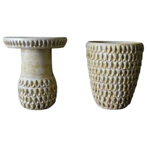 Substantial Glazed Planters by California Artist Sam Trujillo, 1983