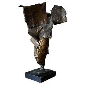 Vintage Brutalist Welded Metal Sculpture, ca. 1970
